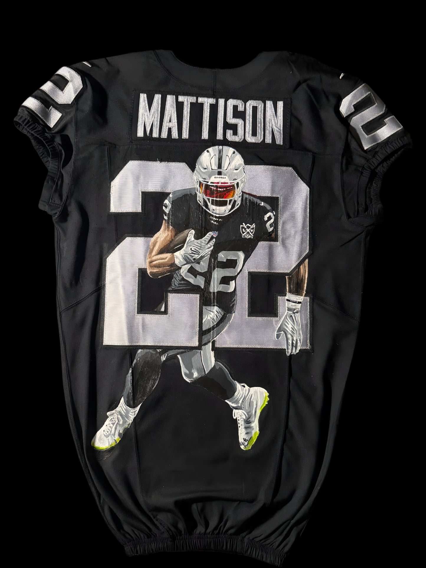 Alexander Mattison Game-Worn Hand Painted - (One of One)
