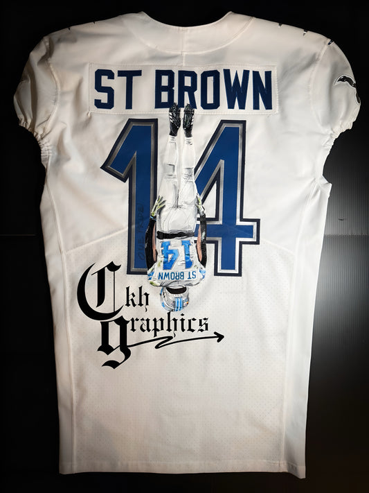 St. Brown Flip – Custom Painted Pro Bowl Jersey