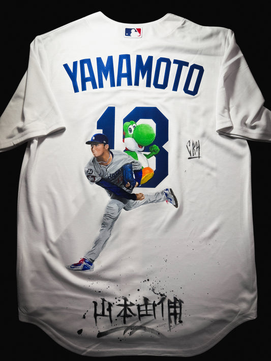 Yoshinobu Yamamoto Hand-Painted Nike Jersey