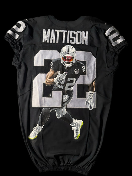 Alexander Mattison Game-Worn Hand Painted - (One of One)